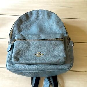 Large Coach West backpack flora blue